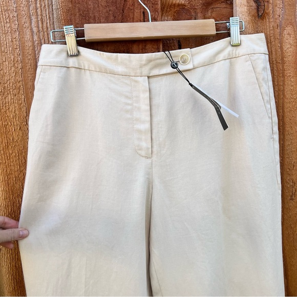 NWT Cream Beige Linen Viscose Trouser Pants 🌿 - Picture 7 of 12